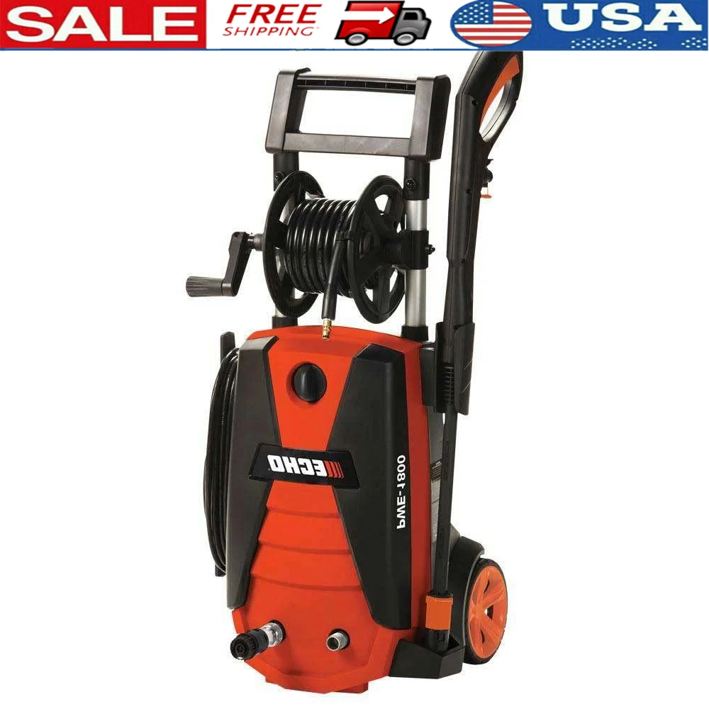 

Refurbished Electric Pressure Washer 1800 PSI 1.3 GPM Heavy Duty 20ft Hose Home Outdoor Cleaning