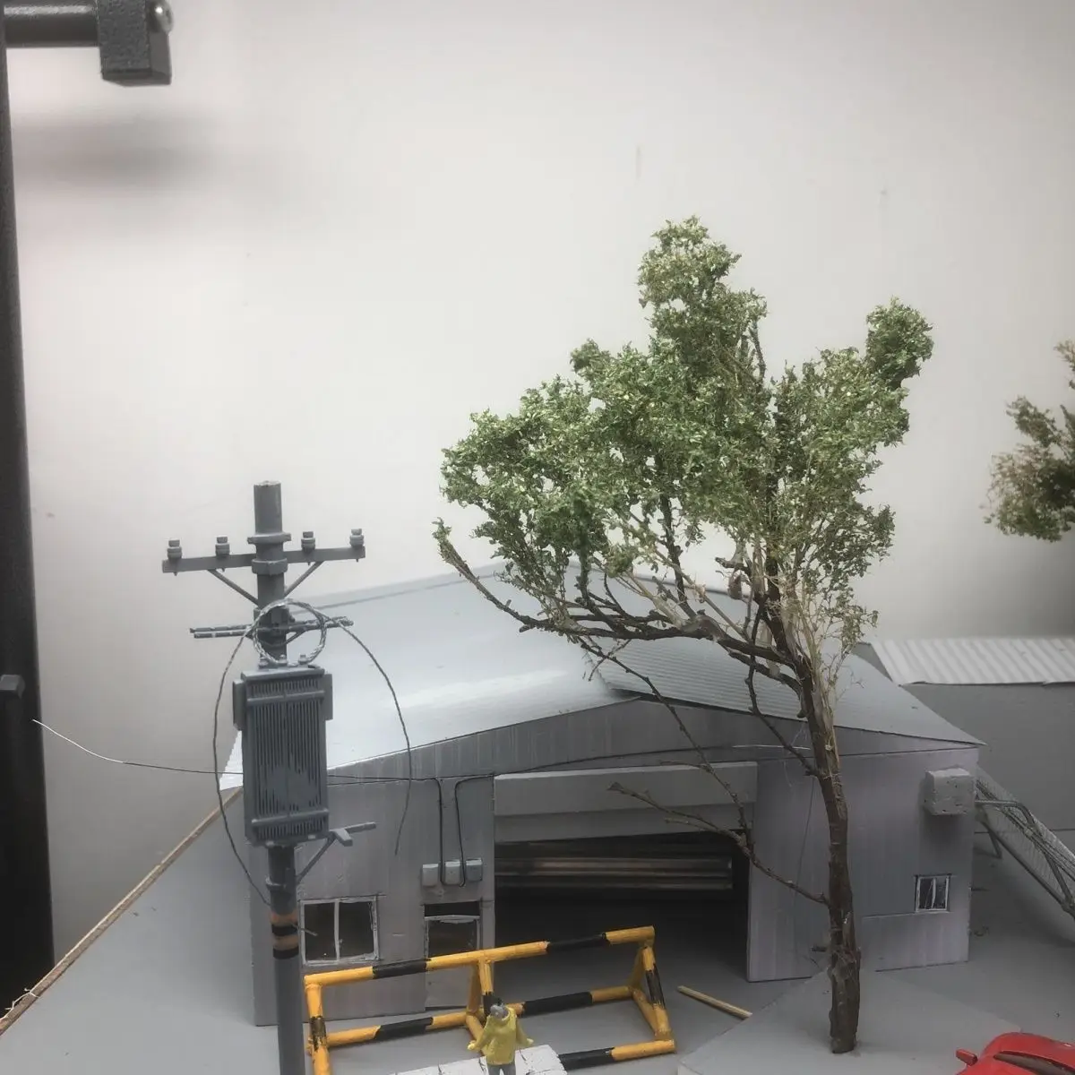 1/64 Scale Miniature Electric Line Pole Model DIY City House Railway Train Park Street Scene Layout Accessories Dioramas 1PCS