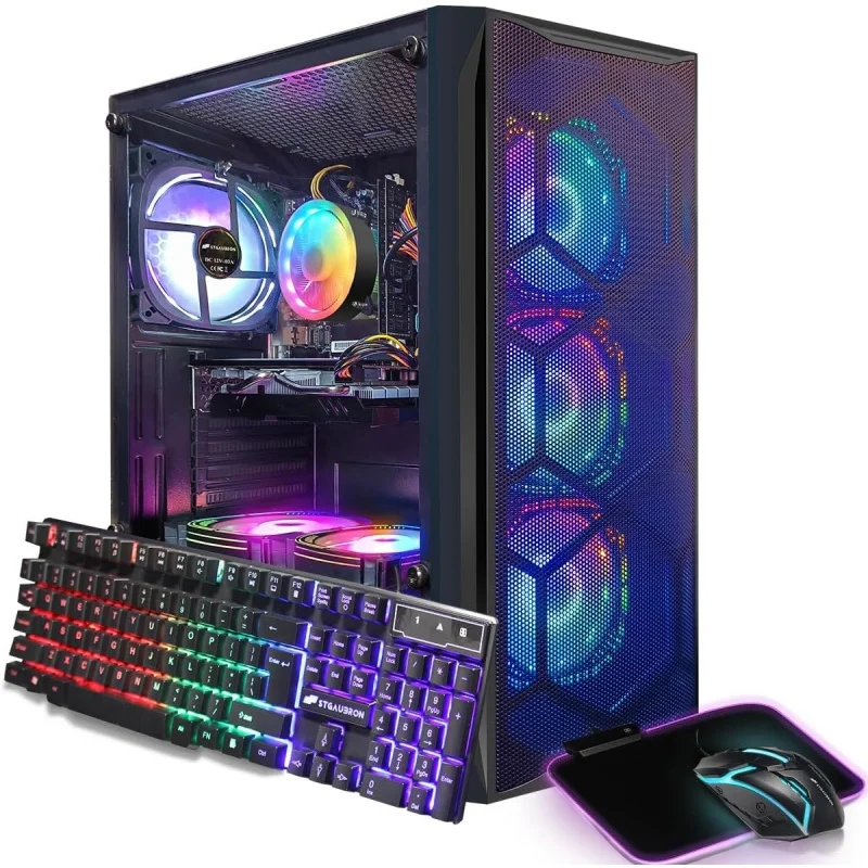 Gaming PC Bundle with 24Inch FHD LED Monitor-Radeon RX 580 8G,  Core I7 up to 3.9 G,16G RAM, 512G SSD, RGB Fan x6 - view 2
