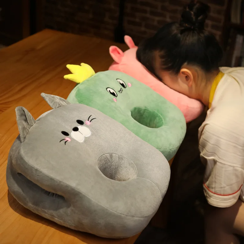 2 In 1 Hand Warmer Nap Pillow Soft Plush Cute Desk Sleeping Pillow Cozy Office Student Girls Kawaii Dorm Table Rest Gift