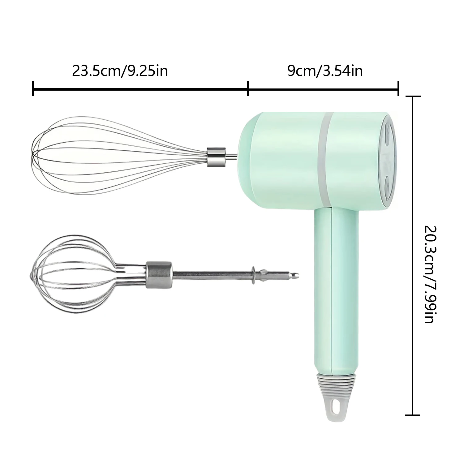 مضرب البيض المحمول اللاسلكي، يعمل بالبطارية القابلة لإعادة الشحن، سوط كريمي متعدد الوظائف، خلاط محمول، مع خفقين #6