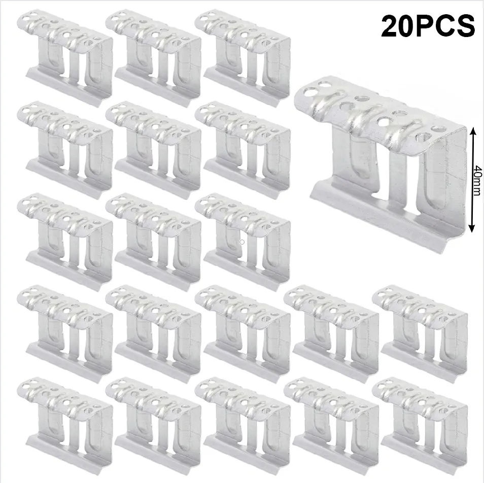 

20pcs 30/33/35/40mm Aluminum Alloy Water Guide Clip Solar Photovoltaic Module Mud Drainage Buckle Easy To Install