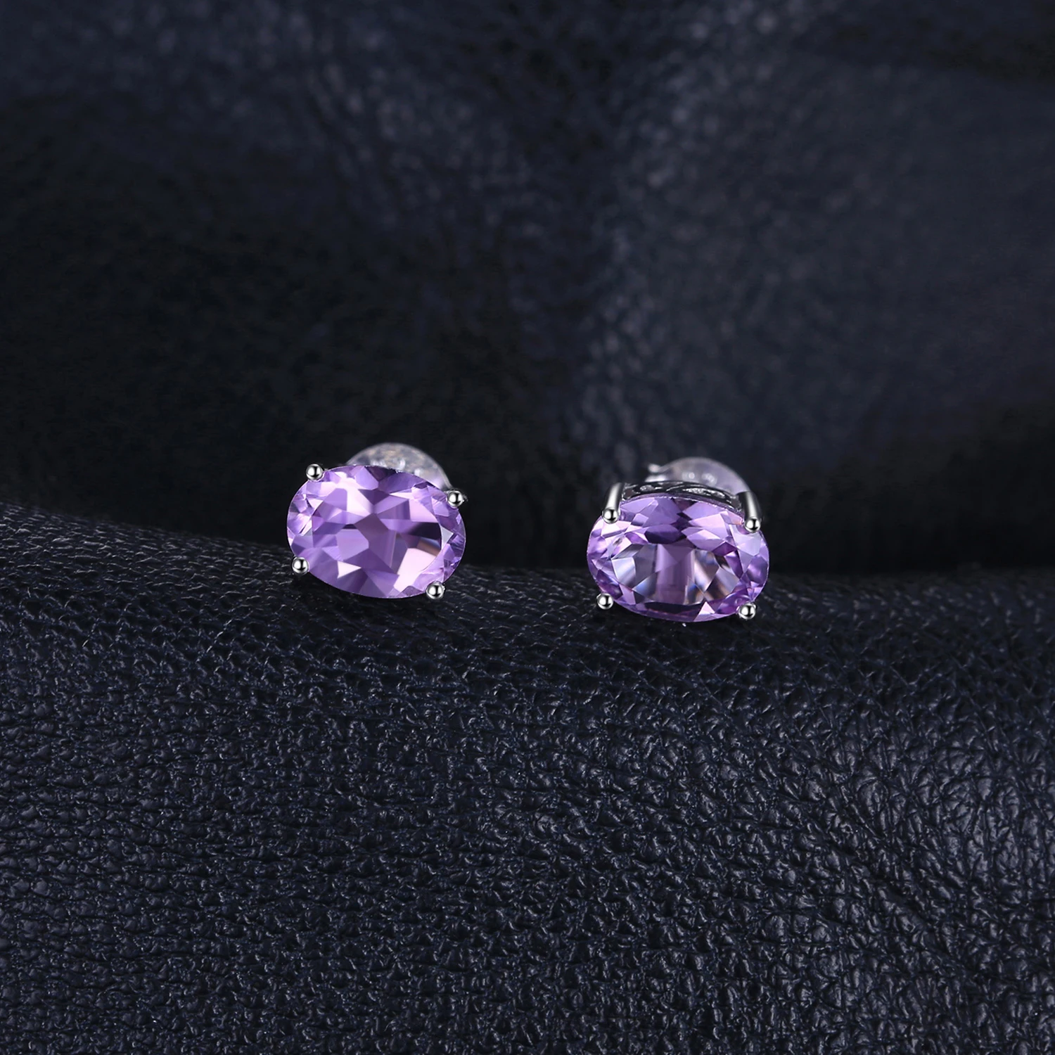 JewelryPalace Oval Natural Amethyst Citrine Garnet Topaz Peridot 925 Sterling Silver Earrings for Woman