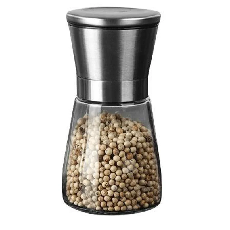 German pepper grinder stainless steel manual household sesame sea salt white black pepper powder grinding bottle