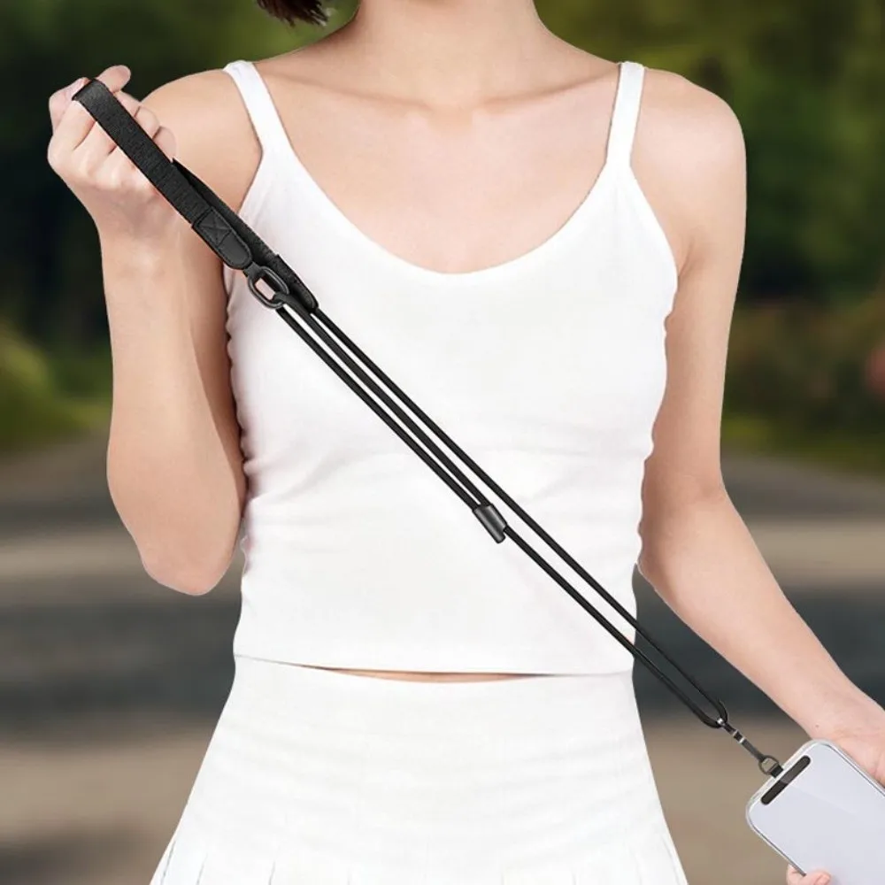 

Регулируемый ремешок для телефона на шею, длинный, через плечо, с двойной шириной, металлическая застежка, цепочка для мобильного телефона, для мужчин и женщин