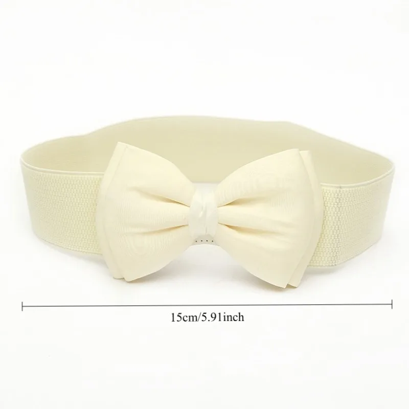 

Elegant Women's Bowknot Waist Belt Elastic Cinch Belt for Party Dresses