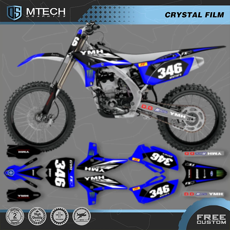

DSMTECH Motorcycle Graphics Background Decals Stickers Kits for YAMAHA YZF250 2010 2011 2012 2013 002