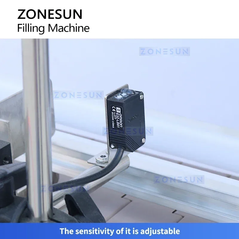 Zonesun เครื่องบรรจุของเหลวอัตโนมัติ 12 หัว 30-4000ml ขวดน้ําฟิลเลอร์ปั๊มไดอะแฟรมบรรจุภัณฑ์สาย ZS-VTDP12P