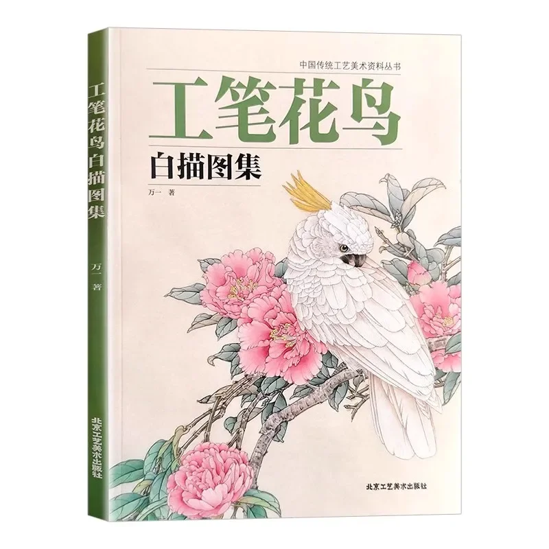 Gongbi Style White Drawing Book Classical Bird Chinese & Flower Templates Tutorial