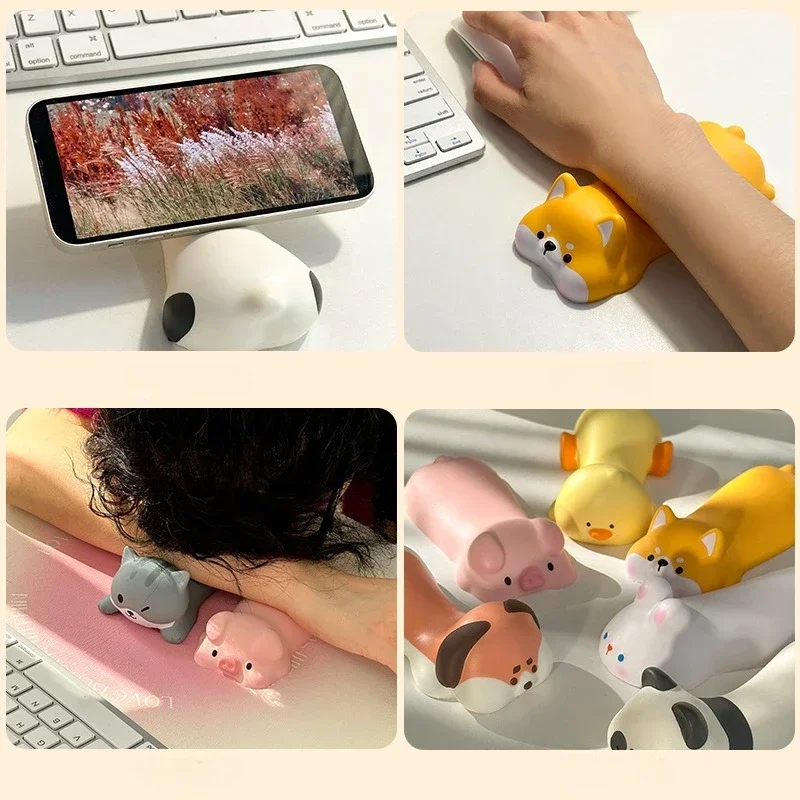 New upgrade Cute Wrist Rest Support For Mouse Pad Computer Laptop Arm Rest For Desk Ergonomic Kawaii Slow Rising Squishy Toys