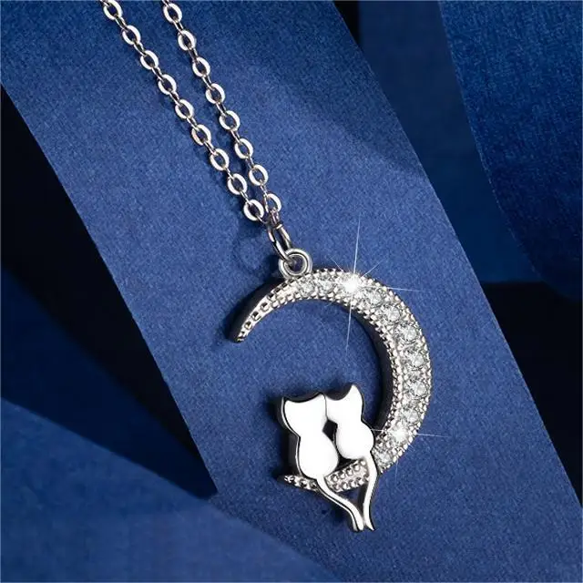 JIALIYUNG Optional European 100% S925 Sterling Silver Necklace Animal Pendant Clavicle Chain For Women Birthday Gift Jewelry