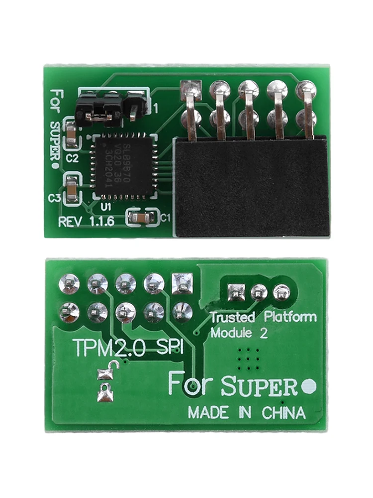 TPM2.0 10PIN security module is suitable for Supermicro AOM-TPM-9670V-S