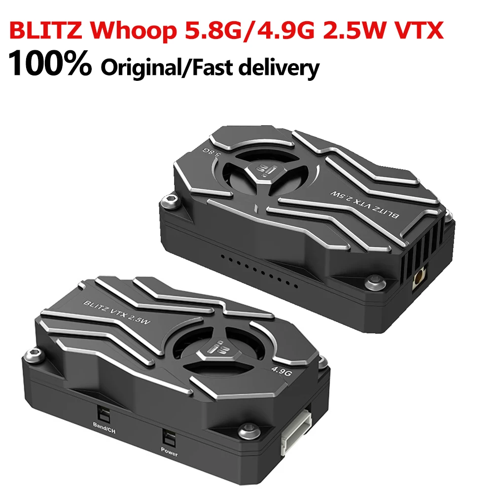 

IFlight BLITZ Whoop 5.8G/4.9G 2.5W/1.6W VTX 40CH Raceband Built-in Microphone CNC Shell Cooling Fan 2-8S 25.5X25.5mm for RC FPV