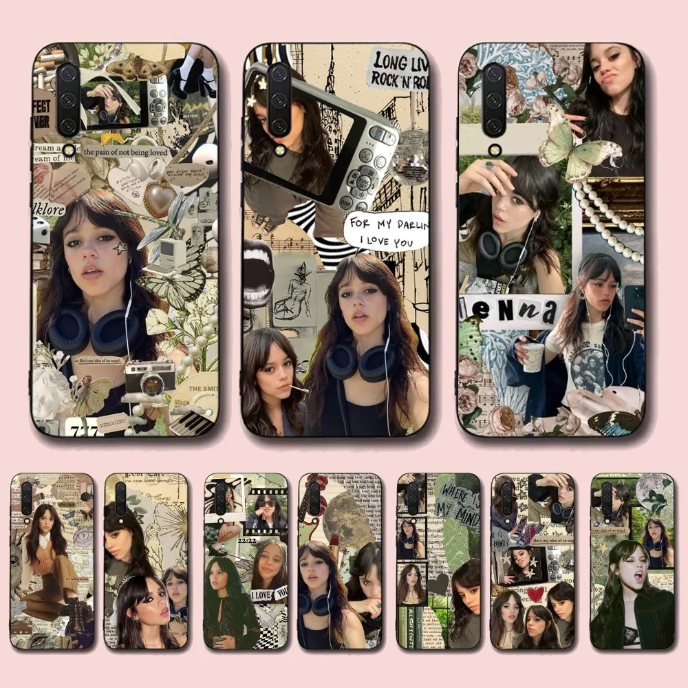 Casing ponsel estetis Jenna Ortega aktor untuk Xiaomi Mi 5X 8 9 10 11 12 lite pro 10T PocoX3pro PocoM3 Note 10 pro lite