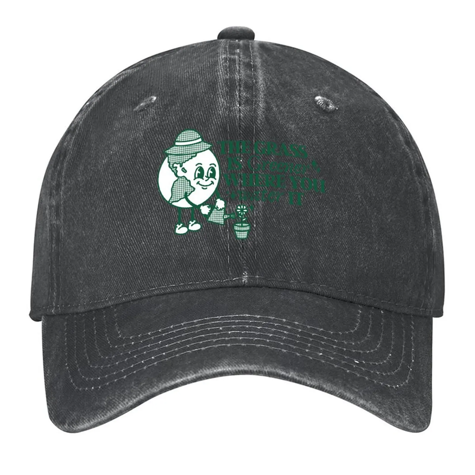 

The Grass Is Greener Where You Water It Earth Baseball Cap sun hat hats on offer Winter hat Designer Man Women's
