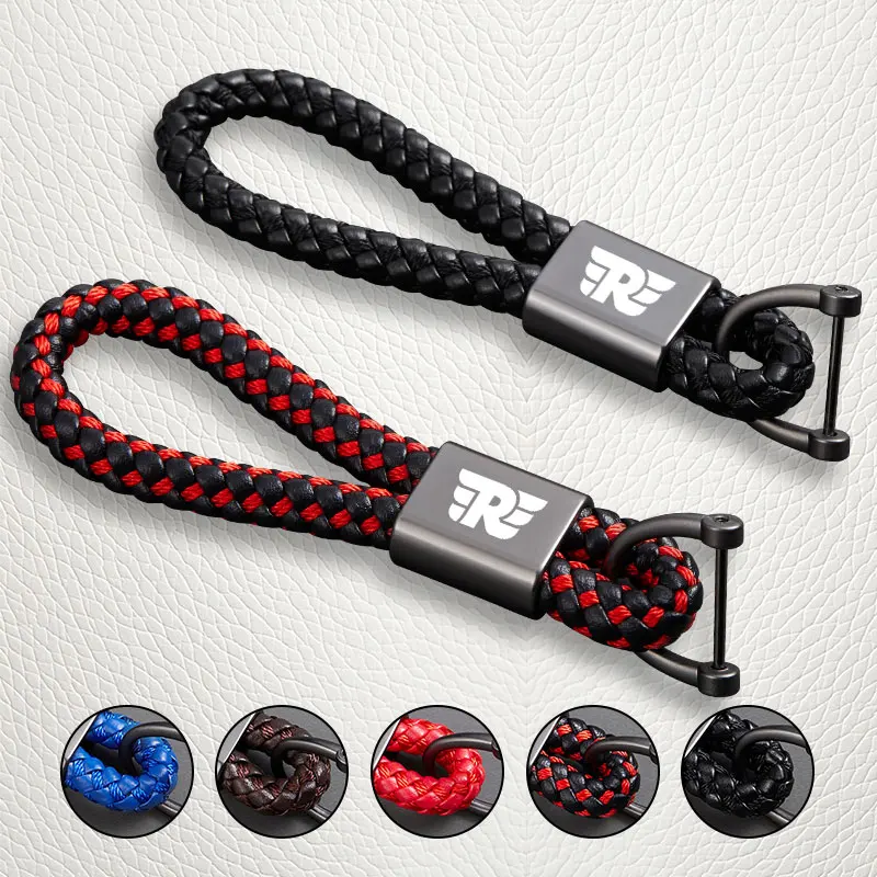 Motorcycle Advanced Leather Rope Keychain Metal Keyring  Royal Enfield Bullet/Meteor/Classic 350 500 Interceptor 650 Accessories