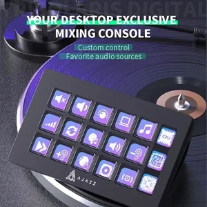 لوحة مفاتيح Ajazz-Desktop Helper Console ، وحدة تحكم سطح المكتب ، برمجة مريحة ، إصدار مفتاح اختصار الفيديو ، AKP153 أفضل 12 لوحة مفاتيح لإصدار الفيديو للمبيعات - رقم 6