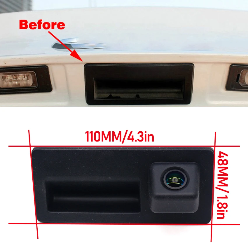 HD Rear Camera For Audi A4 S4 RS4 B8 8K 8W Avant Allroad 2009~2016 Trunk Handle Backup Parking Reversing Camera Fisheye Lens