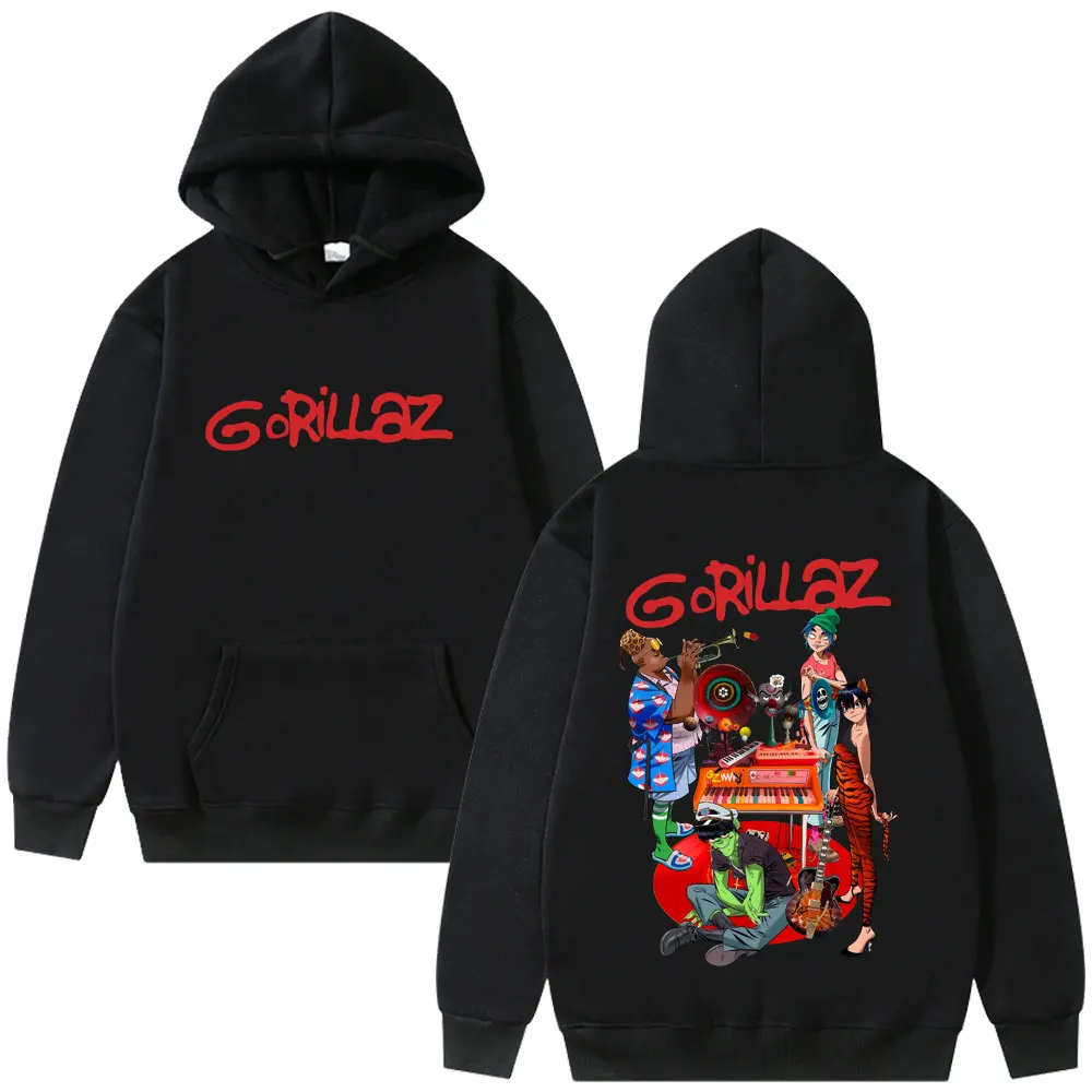 

Gorillaz Band Hoodie Men Women Hip Hop Rock Fashion Cartoon Trend Pullover Hoodies Male Vintage Casual Fleece Cotton Sweatshirt