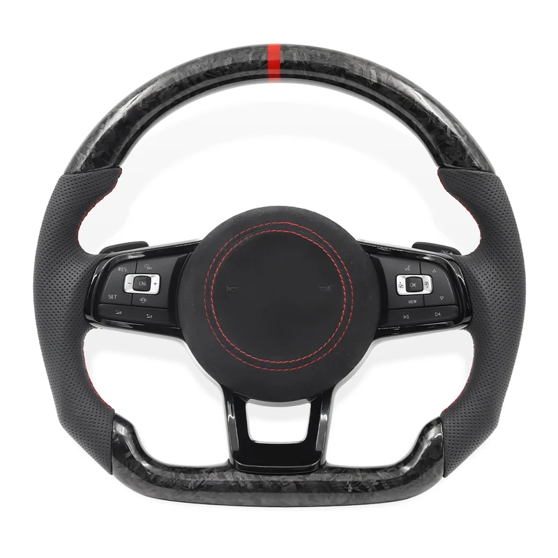 

TOP Forged Carbon Car Steering Wheel for Volkswagen VW Golf MK7 MK6 MK5 MK4 Passat Jetta Touareg Phaeton Tiguan Magotan Polo