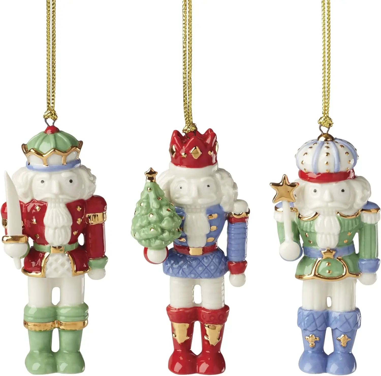 

3-Piece Christmas Ornament Set, Festive Nutcracker Decor for Holiday Home