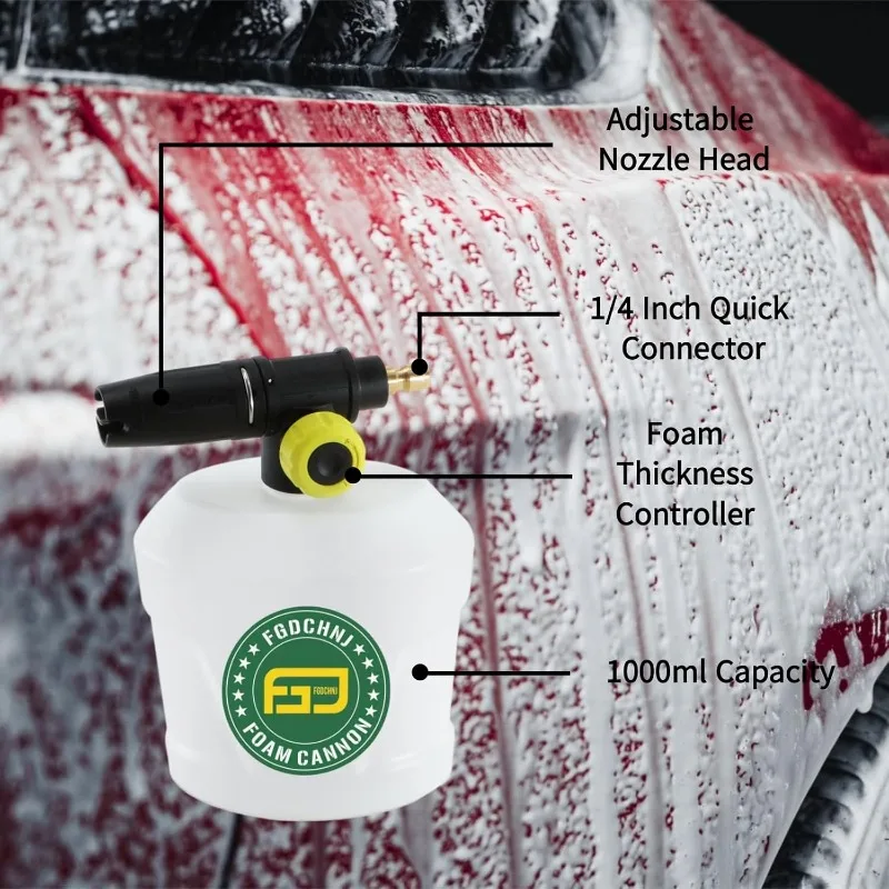 غسالة الضغط الكهربائية مع مسدس: FGDCHNJ 1800 واط غسالة الضغط عالية الطاقة مع مسدس رش خرطوم ومدفع رغوة 2030 ماكس