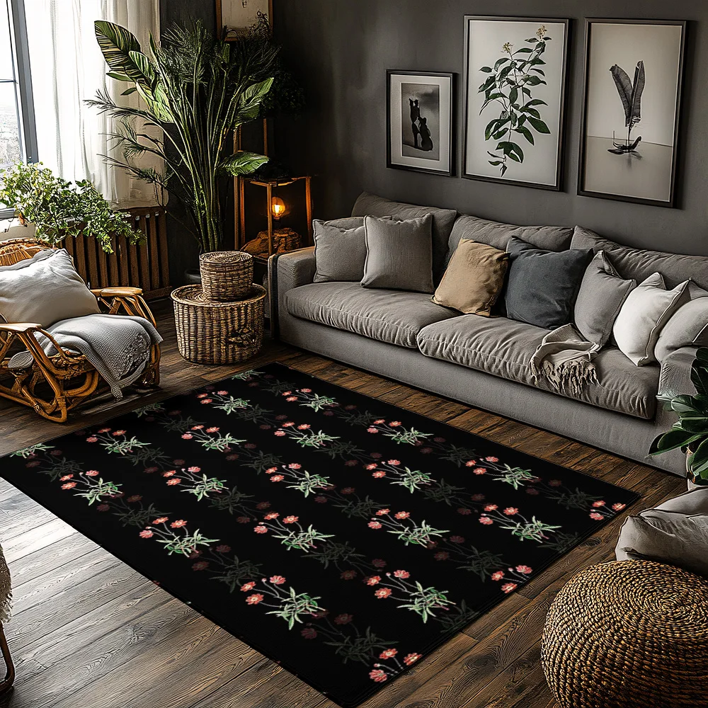 

Коврик с цветочным принтом для дома и улицы, приветственный коврик, моющийся коврик для прихожей, домашний декор, кухонные коврики для фермерского дома, нескользящие коврики