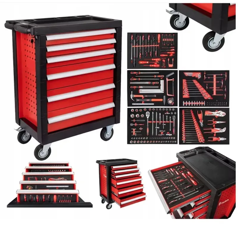 CE 6 7 8 Drawer Heavy D uty Mobile Rolling Metal Tool Cabinet Trolley Cart 201 Pcs Tool Sets Workshop O EM Customizable