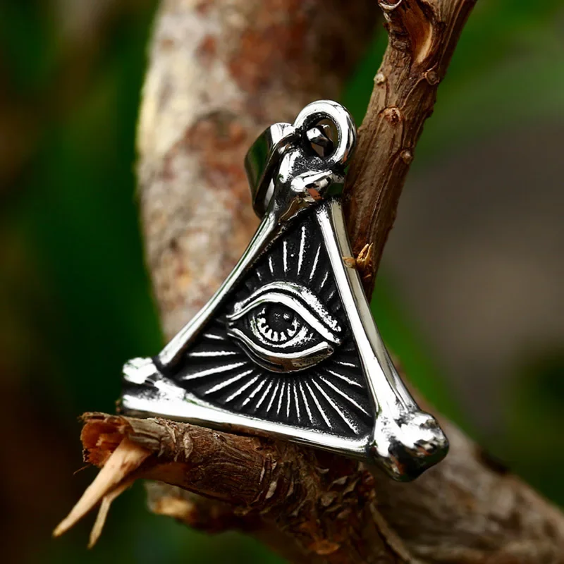 2024 New Design 316L Stainless Steel Egyptian Eye of Horus Pendant Wedjat Eye Pendant For Men Ethnic Jewelry Wholesale