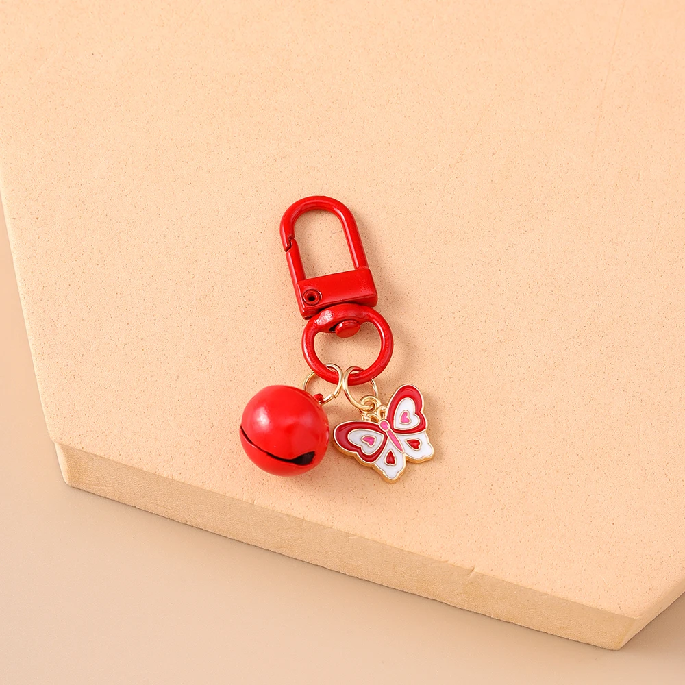 Aihua Bunter Glocken-Schmetterling-Schlüsselanhänger für Kinder und Mädchen, Handtaschenanhänger, Niedliche Schlüsselringe, Geburtstagsparty, Modische Schmuckgeschenke – Detail 9