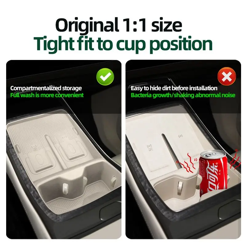 ل Ledao L90 شحن لاسلكي بطانة حماية من السيليكون غطاء كوب الماء ، التحكم المركزي ملحقات الديكور الداخلي تعديل #2