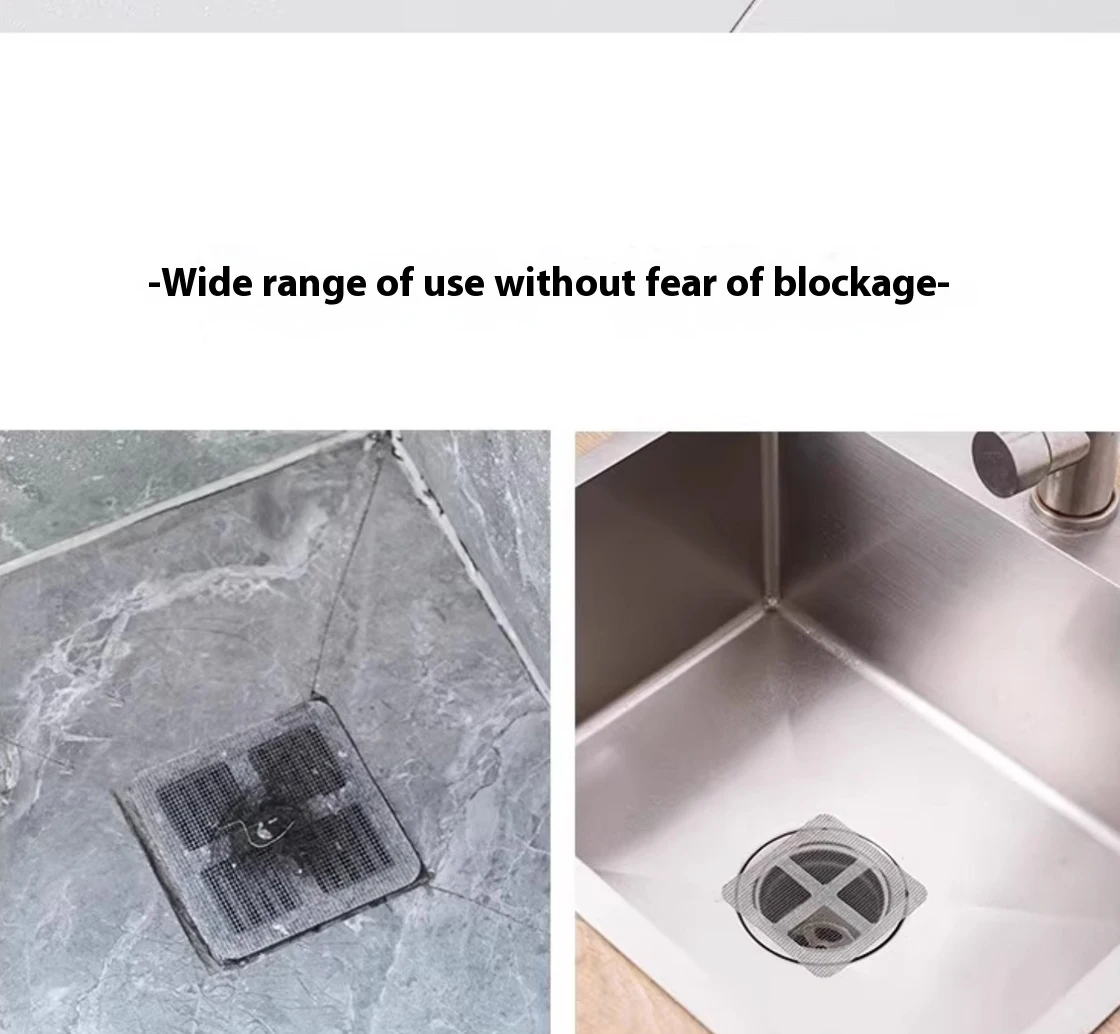 Einweg Haar Ablauf Catcher Mesh Anti-blocking Filter Boden Abläufe Aufkleber Dusche Abdeckung Küche Badezimmer Waschbecken Sieb Stopper – Detail 16