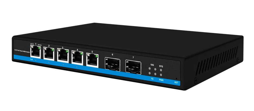 Imagem -03 - Poe Ethernet Switch Portas 10g Uplink Lan Portas Rj45 Iee802.3af at Divisor de Internet sem Fanless