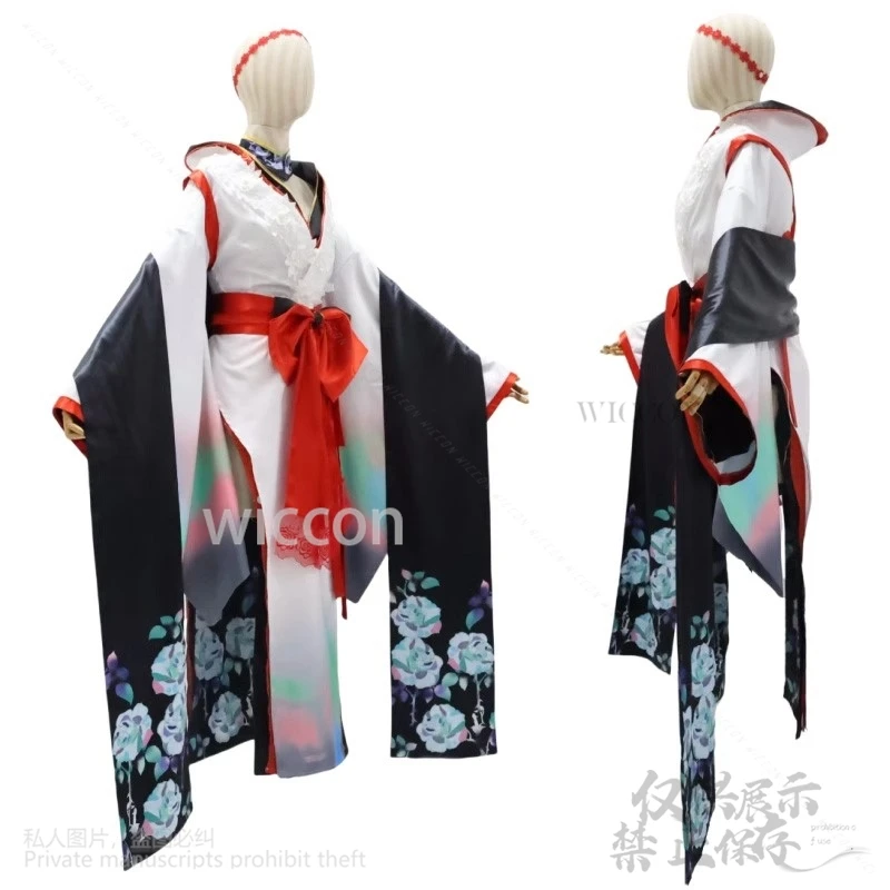 آلهة النصر: Nikke القرمزي تأثيري حلي ثوب الكيمونو الياباني فستان لوليتا ملابس مثيرة للفتيات امرأة هالوين مخصصة