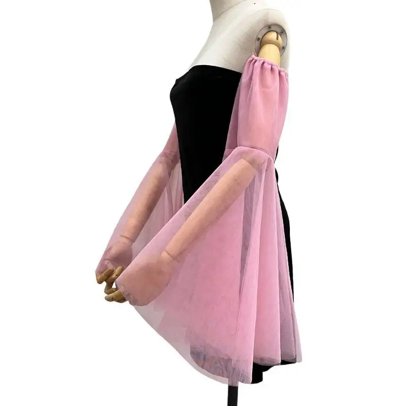 652F أكمام ذراع شفافة أنيقة للنساء مع تصميمات واسعة مثالية لفساتين الزفاف وملابس المناسبات الرسمية #4