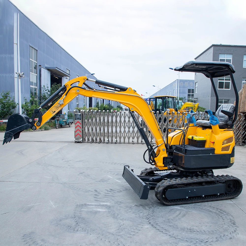 Mini excavadora de HW-20W, equipo de excavadoras Bagger de 2 toneladas, motor diésel, excavadora hidráulica, herramienta de Tractor para jardín y hogar