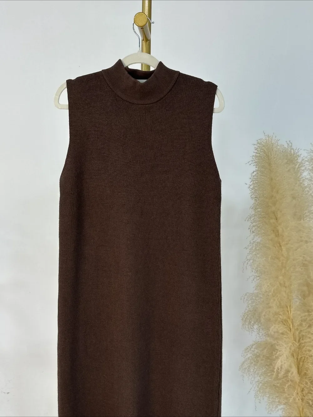 

Winter Knit Inner Dress for Women Eid Muslim Knitted Long Robe Islamic Robe Morocco Arab Sleeveless Vestidos Largos 2025