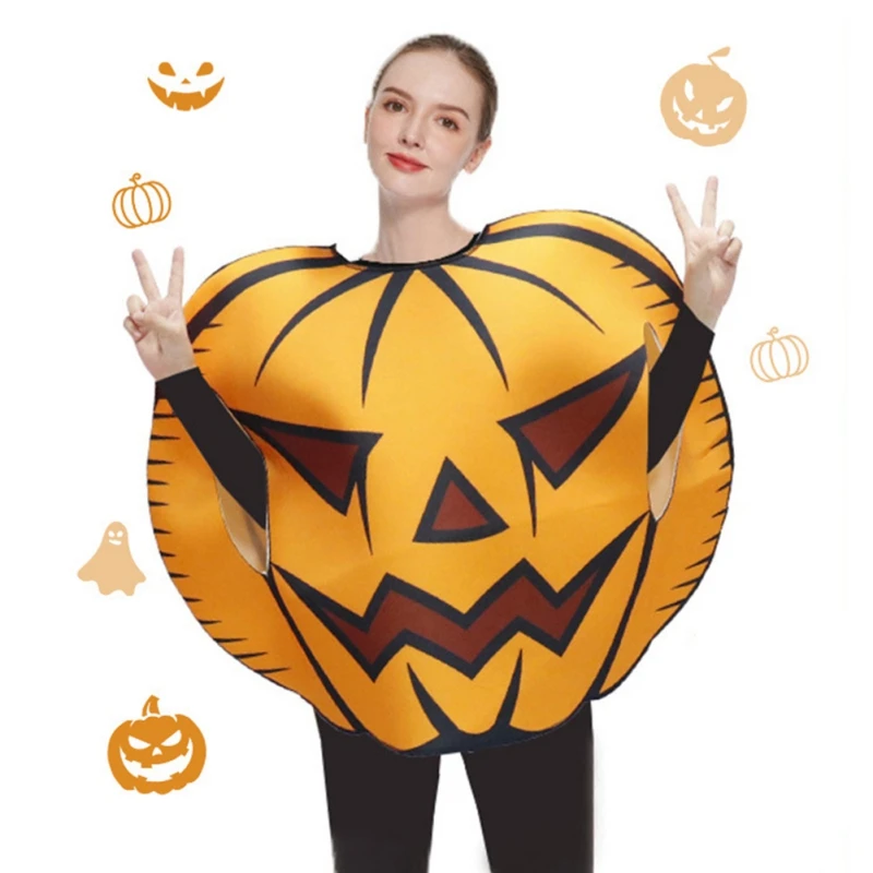 

Women Pumpkin Costumes Stage Clothes Role Playing Costumes Halloween Party Attire Innovative Fashionable Makeup Ball Orange