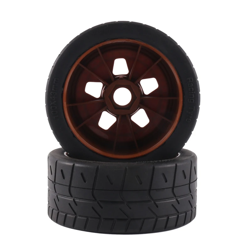 4Pcs 100X43mm Wheel Tires Tyre 17Mm Hex For 1/7 Arrma Infraction Felony ZD Racing EX-07 EX07 RC Car Upgrade Spare Parts