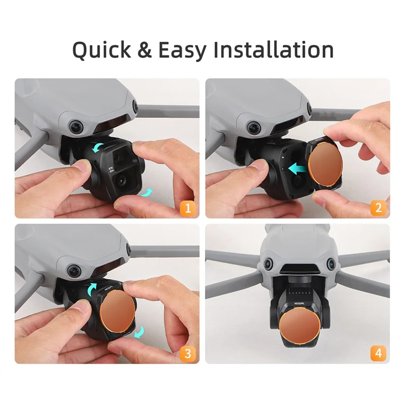SUNNYLIFE Adjustable Lens Filter Set For DJI Air 3S MCUV/CPL/ND Set/NDPL Set Filter Kit For DJI Air 3S Drone Accessories B