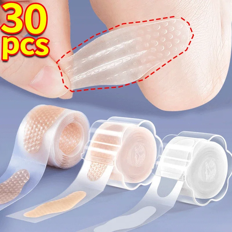 30PCS Gel Heel Protector Foot Patches Adhesive Blister Pads Heel Liner Shoes Stickers Pain Relief Plaster Foot Care Cushion Grip