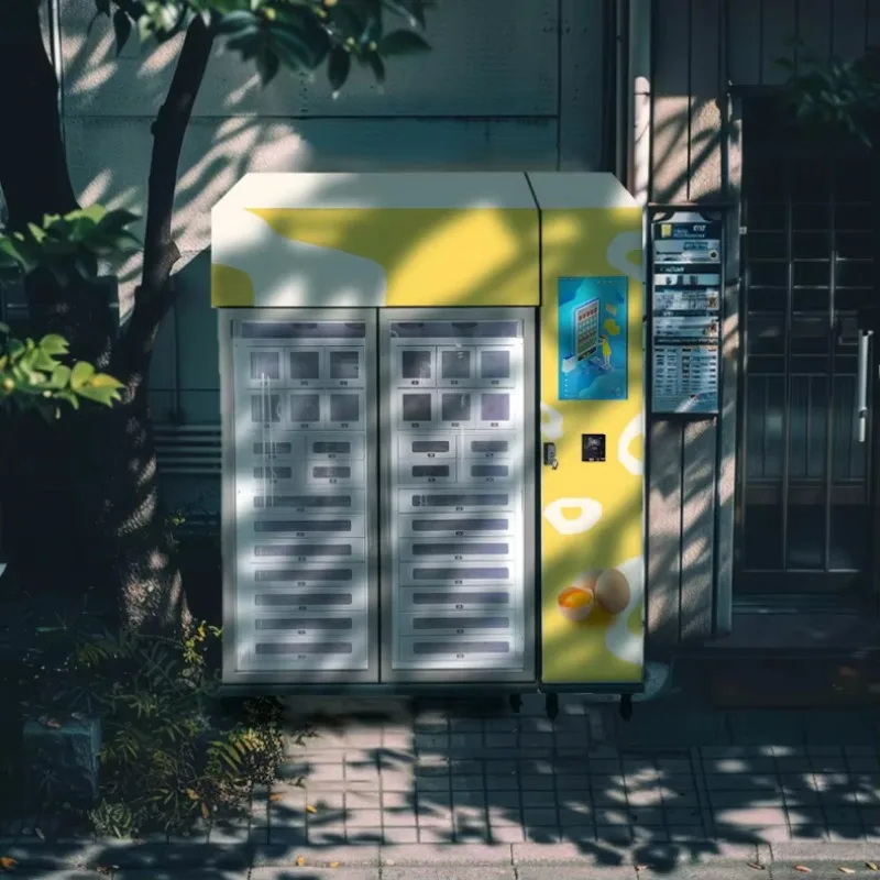 Room Temperature Smart Food Locker Farm Fresh Egg Fresh Produce Vending Machine Customized