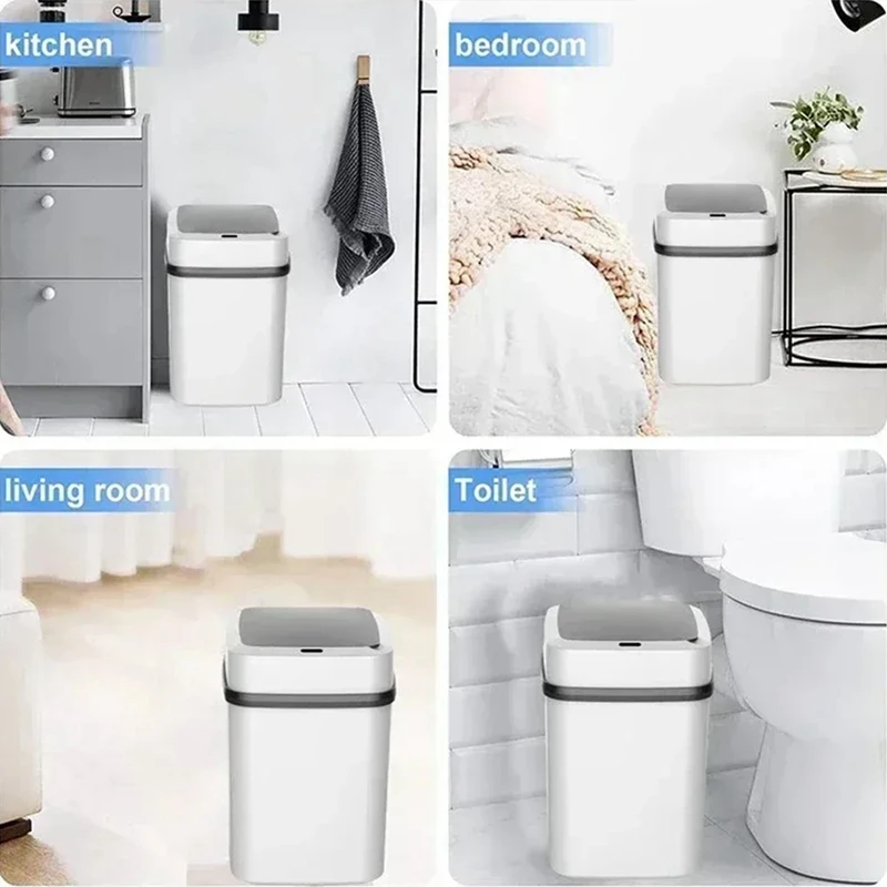 

Smart Trash Can Smart Trash Kitchen Bathroom Recycling Automatic Sensor Dustbin Electric Waste Bin