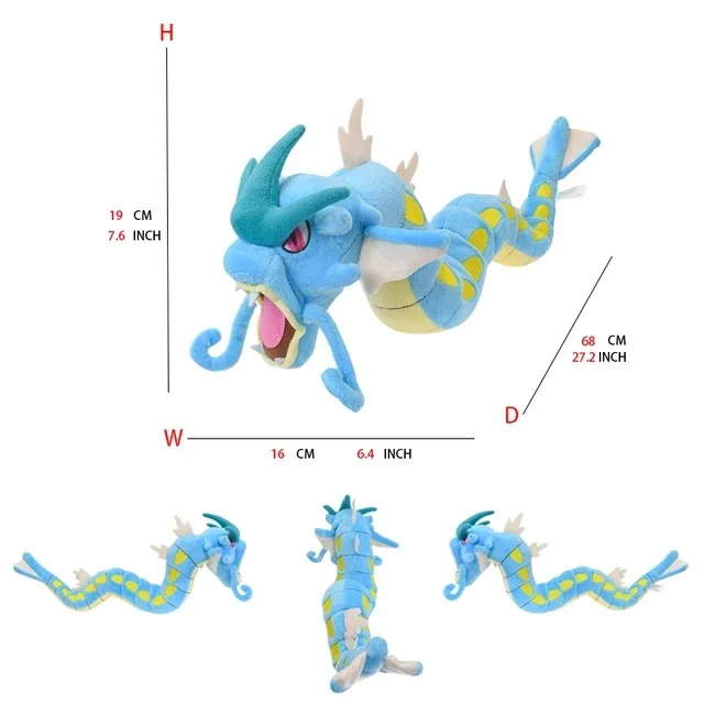TAKARA TOMY Große Pokemon-Plüschtiere: Erd-Schildkröte Huangyan, Wolf Soloya, Fierce Carp, Drachen mit Feuer-Sprühfunktion, Spielzeugpuppe, Plüschtier Chi 5