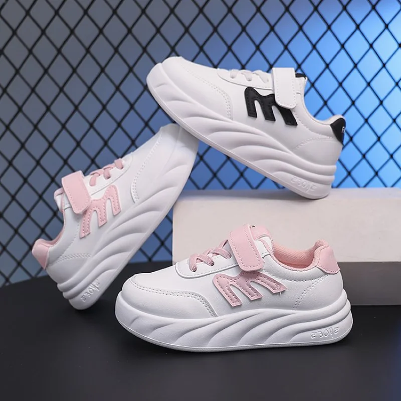 

Size-26-37 Baby Toddler Shoes For Boys Girls Breathable PU Leather Little Kids Casual Sneakers Non-slip Children Sport Shoes