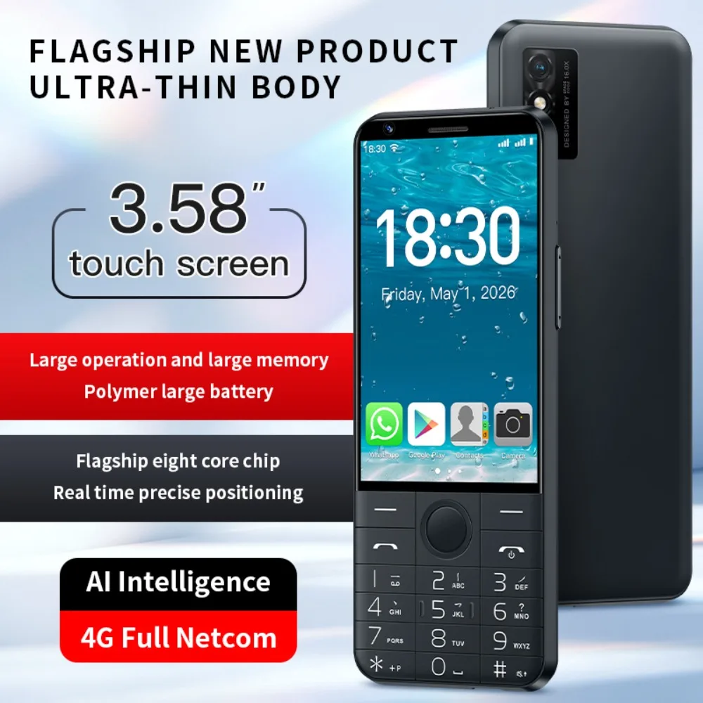 Doov F27 4G Keyboard Smartphones 4GB RAM+64GB ROM 3.58'' Touch Screen 2120mAh BT 16MP Camera Mobile Phone Whatsapp Cellphone