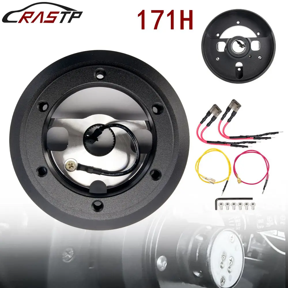 

RASTP-171H Steering Wheel 6 Hole Short Hub Adapter Kit For 2007-2018 Jeep Wrangler JK RS-QR066