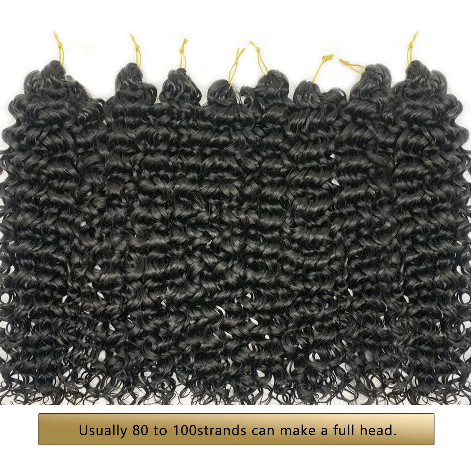 Ocean Wave Braiding Hair Extensions For Women 18Inch Black Water Wave Beach Curly Crochet Braids Hair Synthetic Extensions Hair