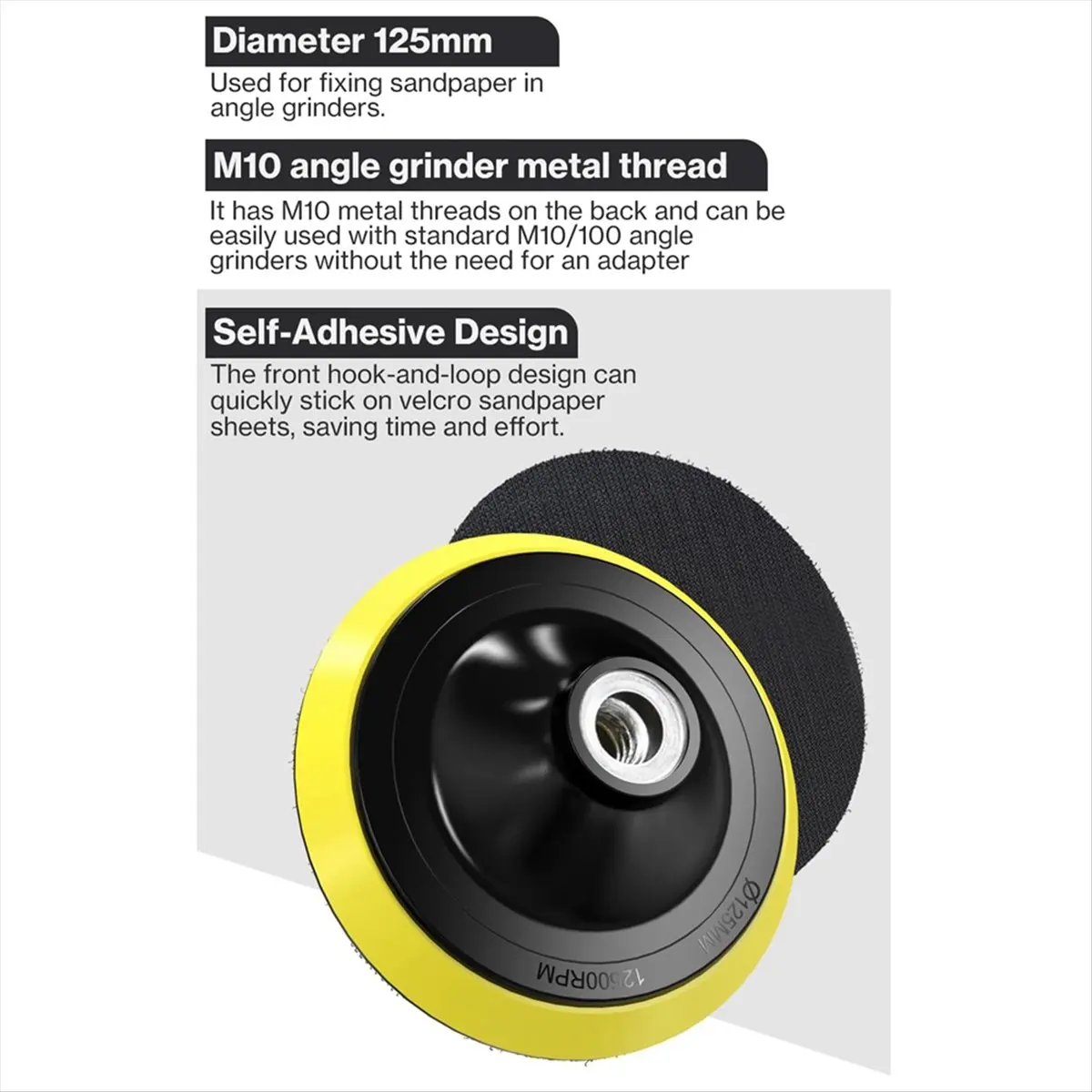 ABJY disques abrasifs à crochet et boucle de 5 pouces, 70 disques de finition en papier de verre 40,60,80,120,180,240,320,600 grains, filetage de 3/8 pouces