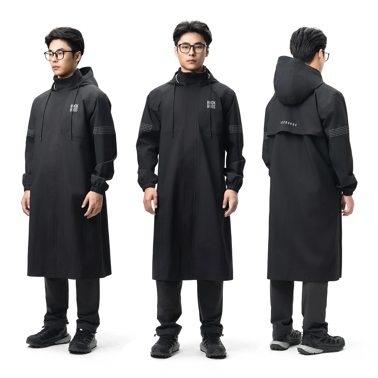 

ROCKBROS Многофункциональный длинный велосипедный плащ Водонепроницаемый дышащий дождевик с капюшоном для взрослых Открытый Велоспорт Пеший туризм Дождевик-пончо